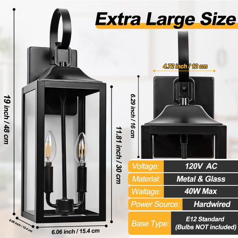 Yolsunes outdoor lighting with included mounting hardware for easy installation.