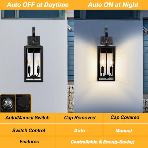 Yolsunes two-pack outdoor lanterns ideal for coordinated exteriors.