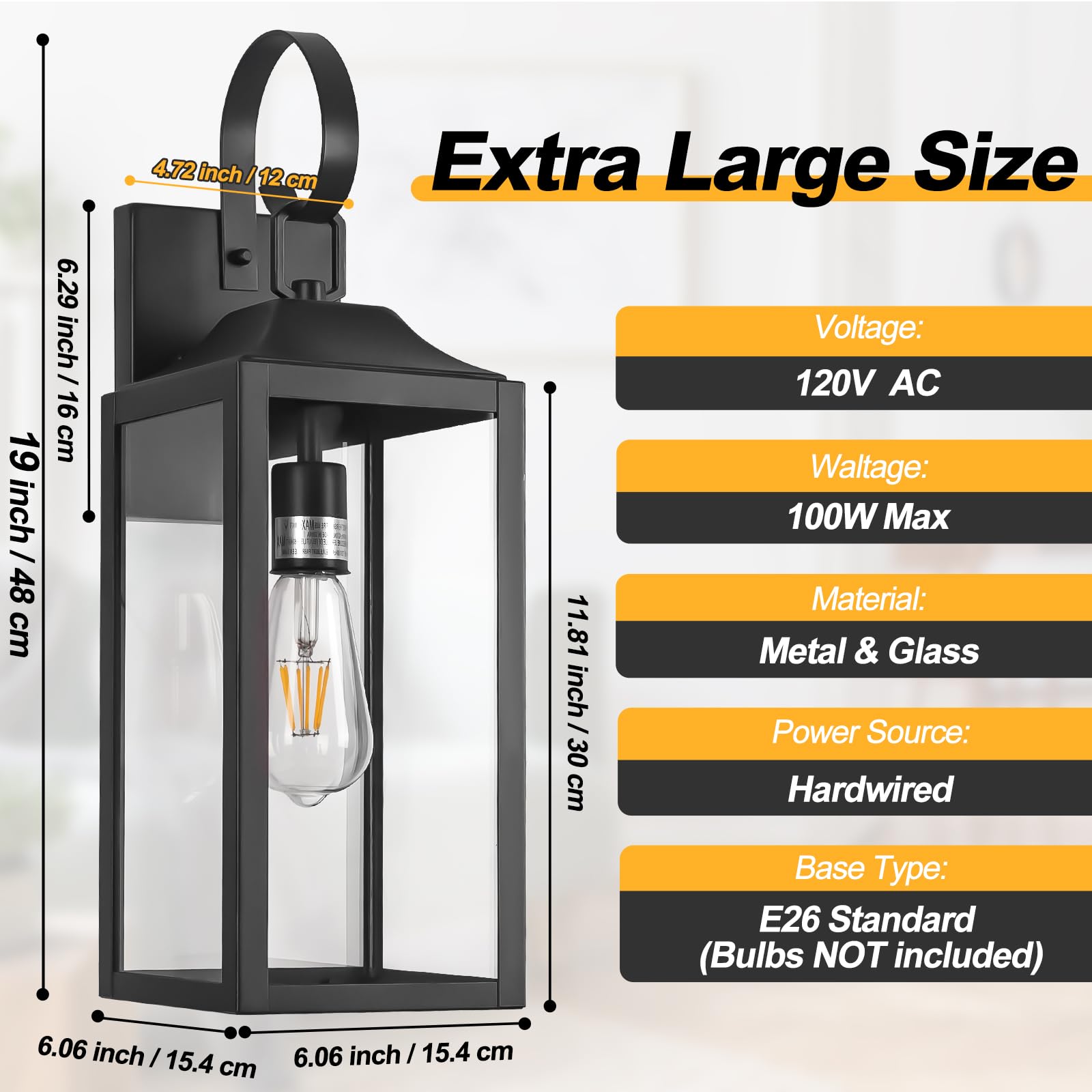 Yolsunes weather-resistant outdoor lantern designed for harsh weather with low maintenance.