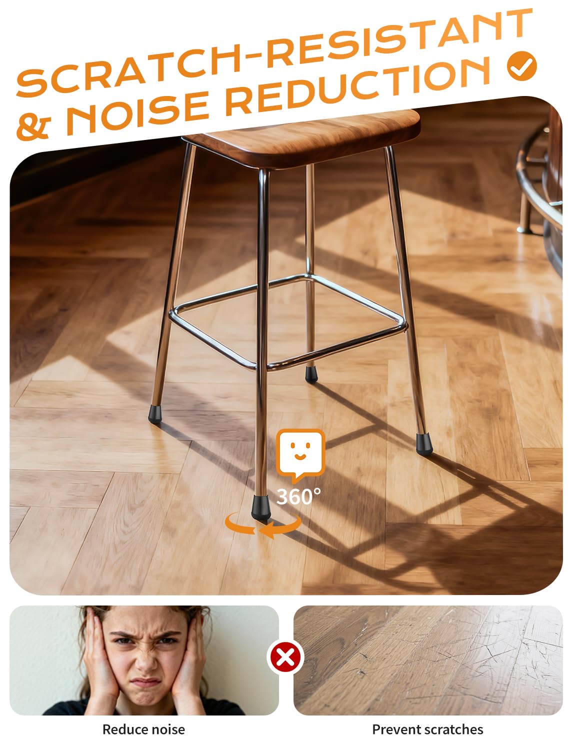 Yomanta scratch-proof floor demonstration on hardwood shows gentle contact