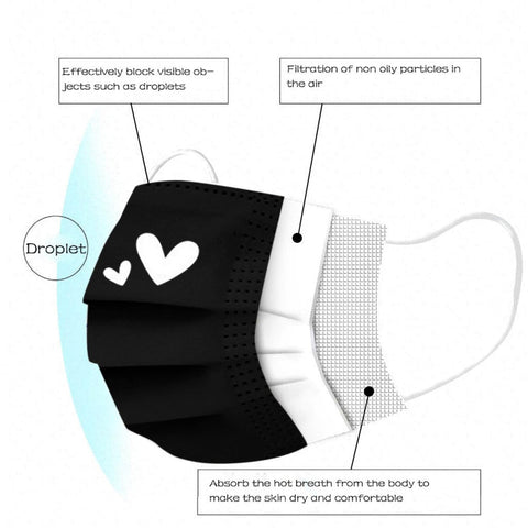 YOMEESOUL glitter disposable mask with metallic finish for stylish daily wear