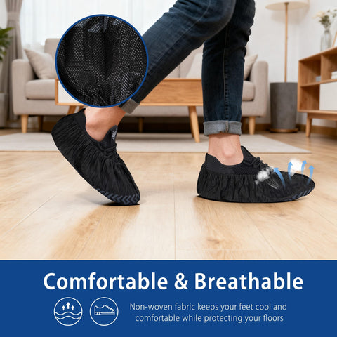 Yomeie X-Large shoe covers with elastic ankle band for secure fit