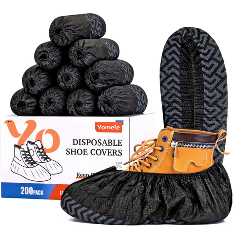 Yomeie X-Large shoe covers folded in the pack for quick, mess-free entry