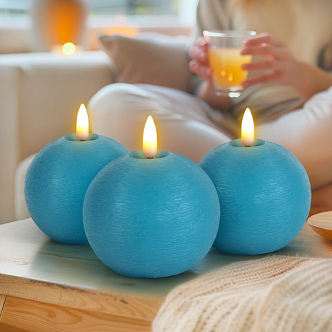 Yongmao teal flameless candle remote control for easy brightness and modes
