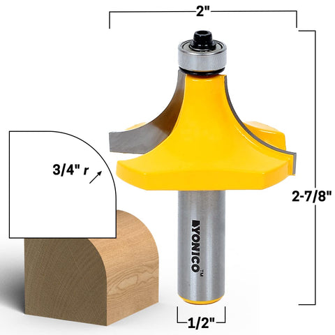 Yonico 13168 round over edge 3/4-inch, ideal for table edges and small moldings.