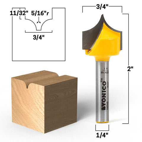 Yonico 13470q shank 1/4 inch for versatile CNC handheld and table routers