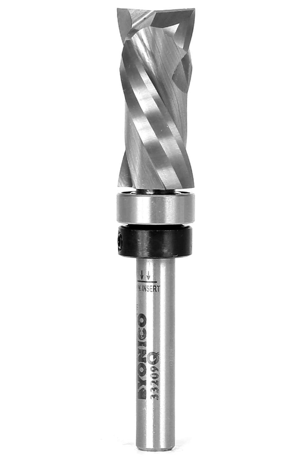 Yonico 33209q top bearing flush trim bit for precise end grain cuts
