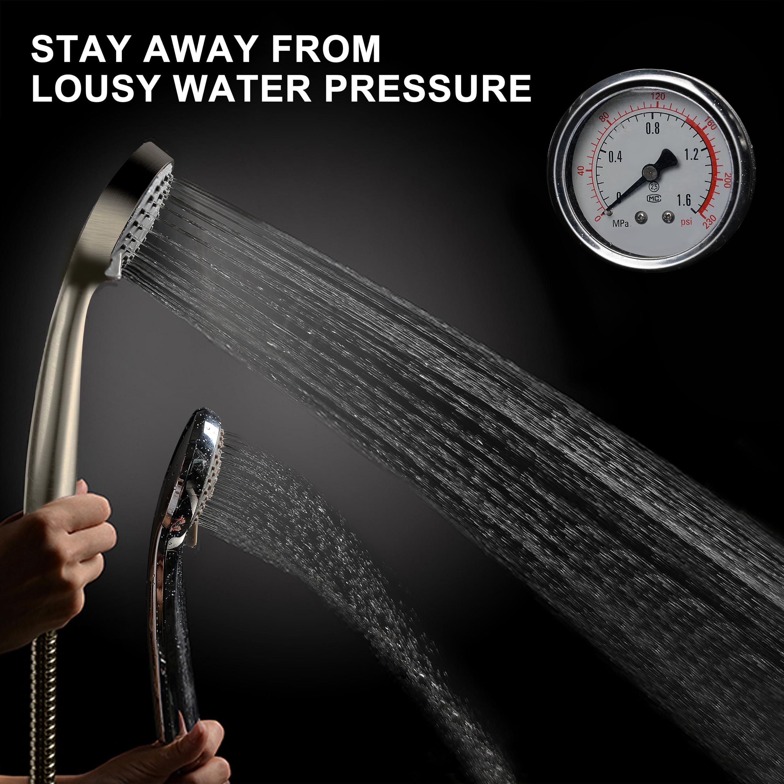 YOO.MEE 79-inch stainless steel hose for extended reach