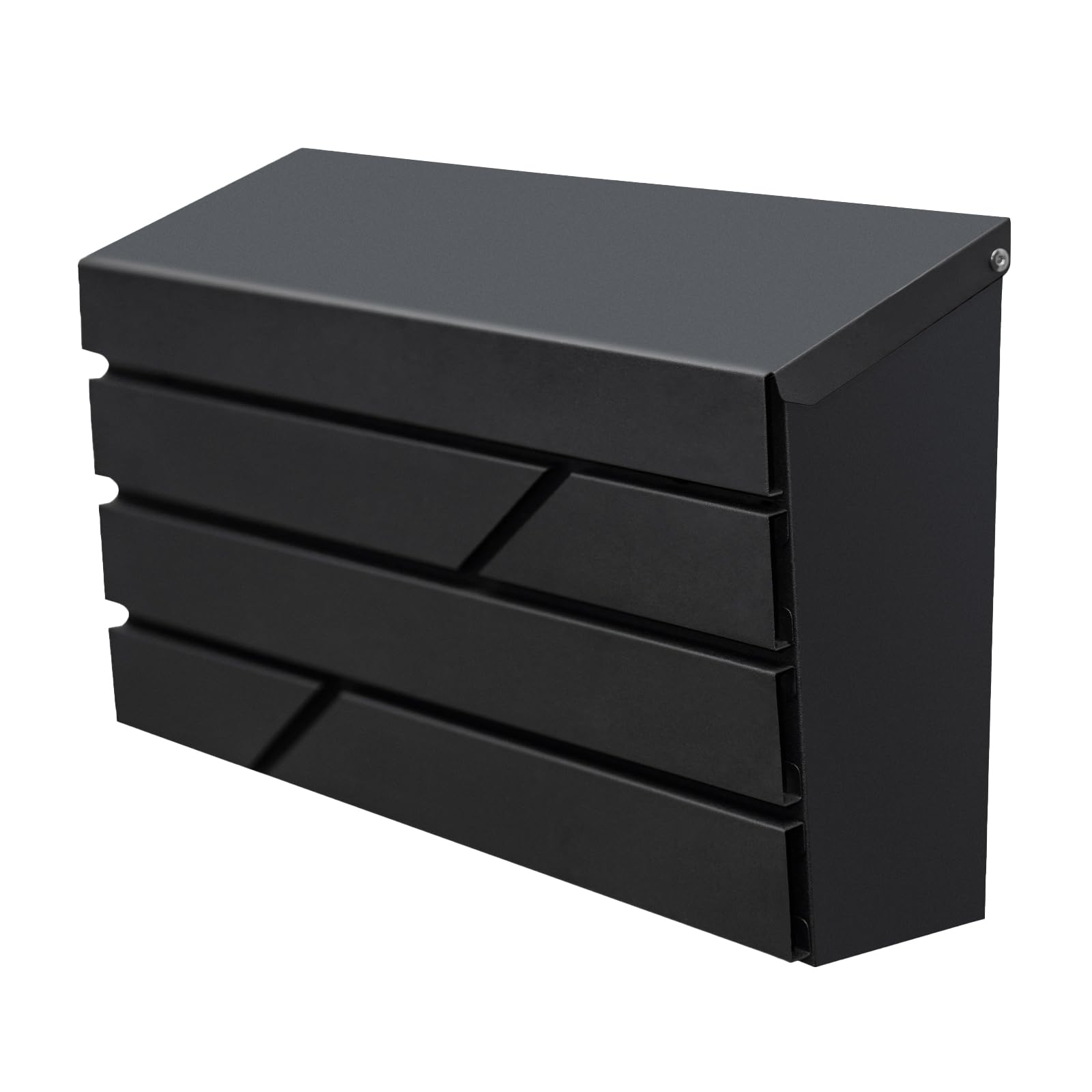 YOOBOX wall mount mailbox exterior view shows rugged galvanized steel for weather resistance.