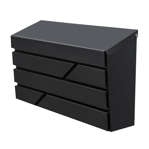 YOOBOX wall mount mailbox exterior view shows rugged galvanized steel for weather resistance.