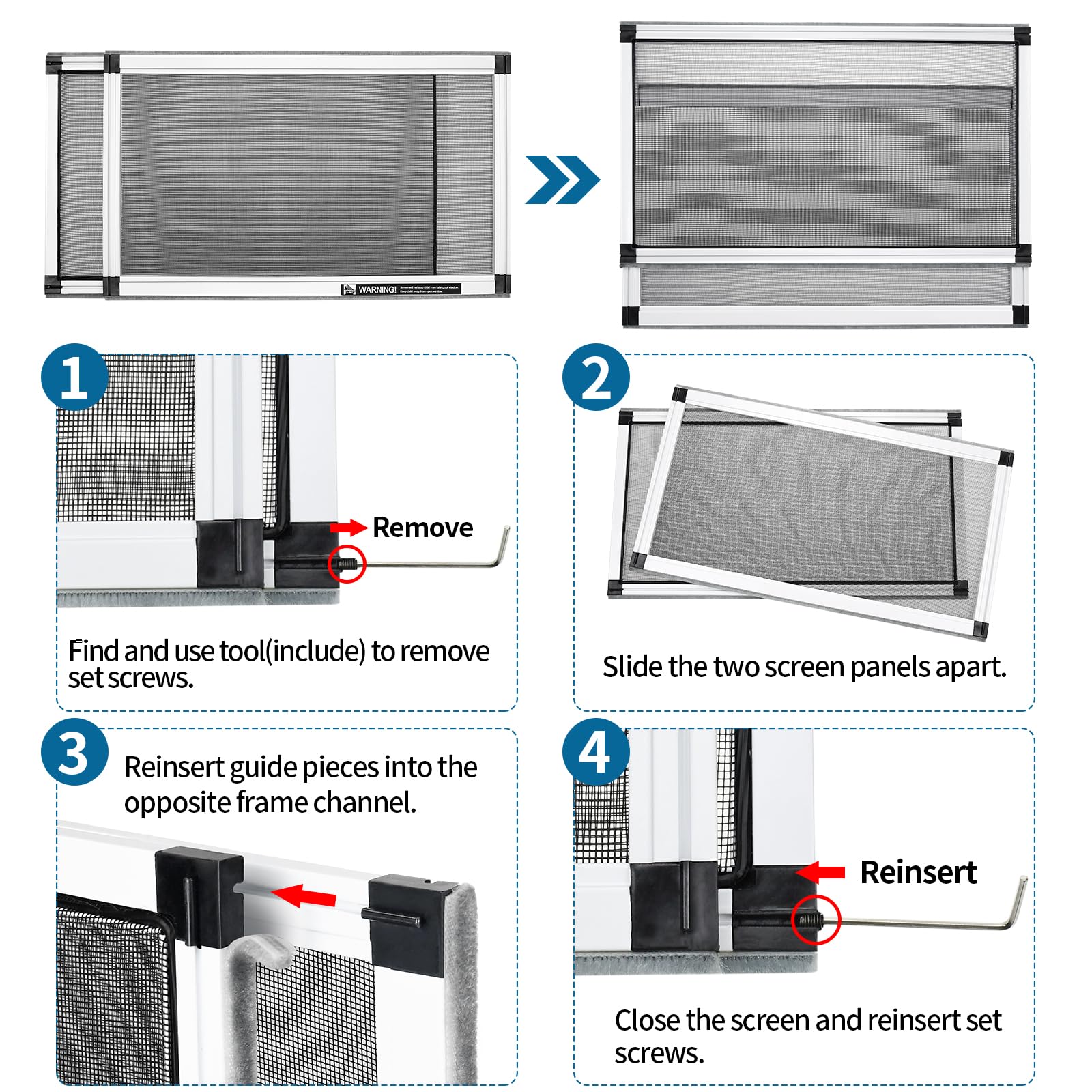Yoochee double-hung fit ensures secure coverage on common vertical sash windows.