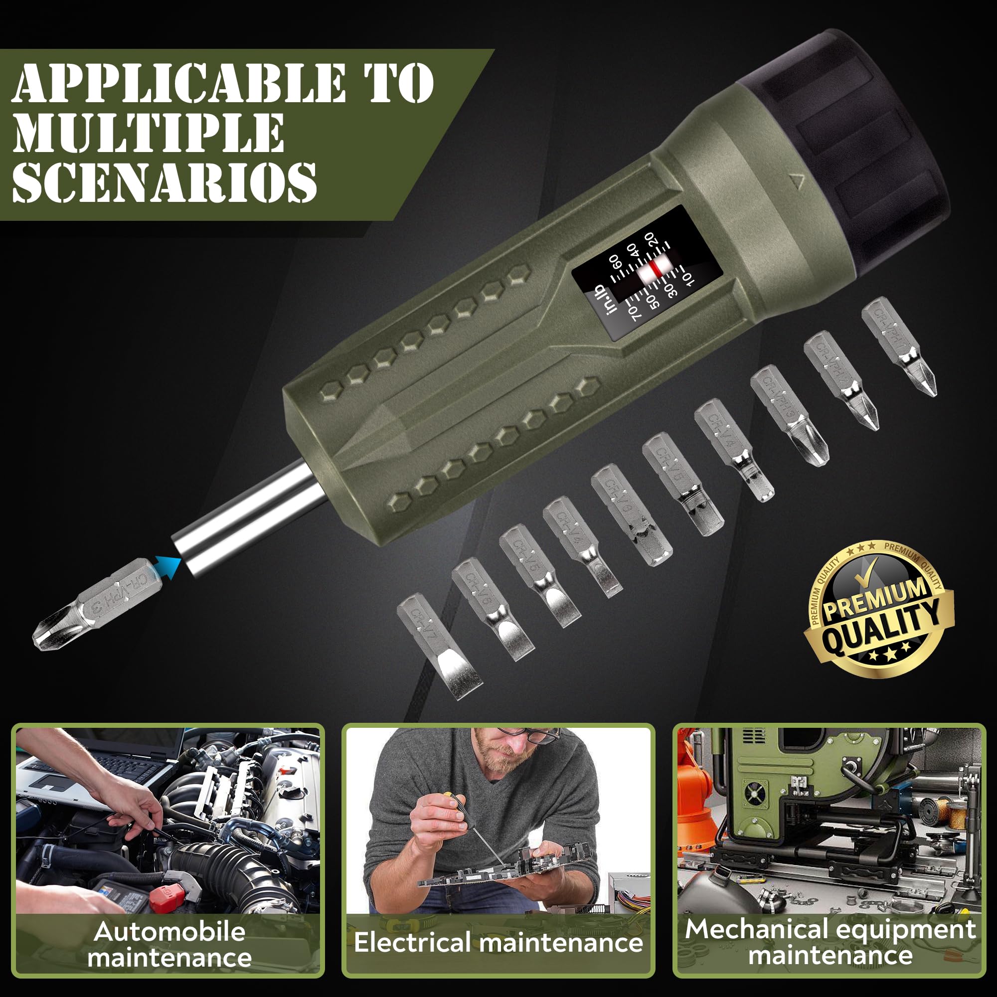 YOOIU ergonomic handle reduces fatigue during long torque sessions.