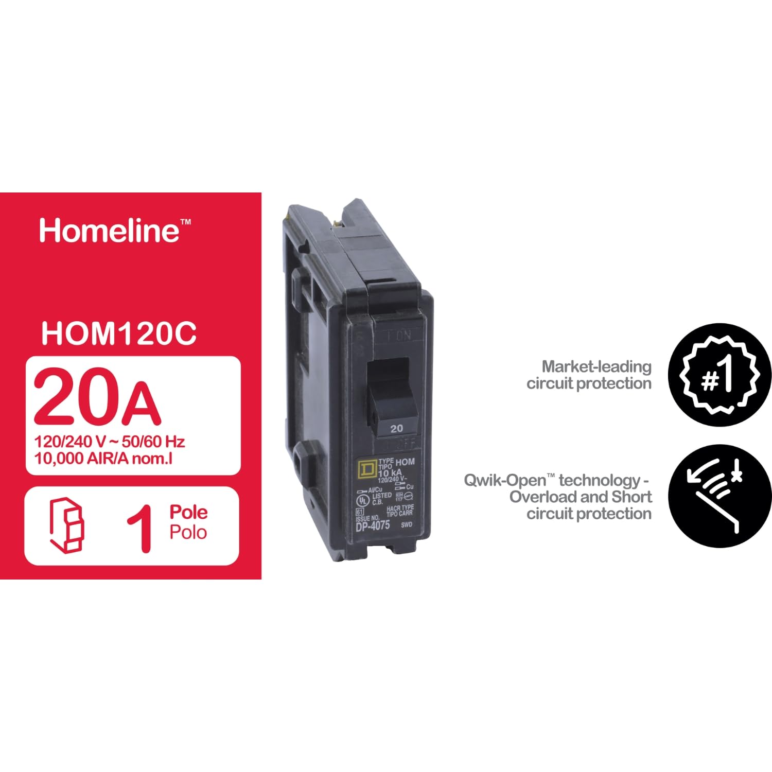 YOOZENA HOM120 plug-in connection for quick, tool-free replacement