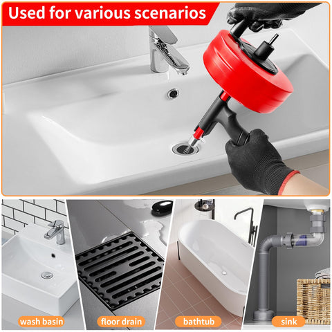 Yopmb complete drain clearing toolkit for hair and debris in household drains