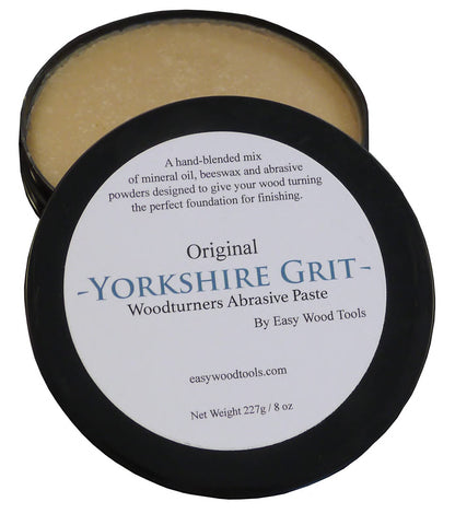 Yorkshire Grit Original paste shows creamy texture for smooth wood turning