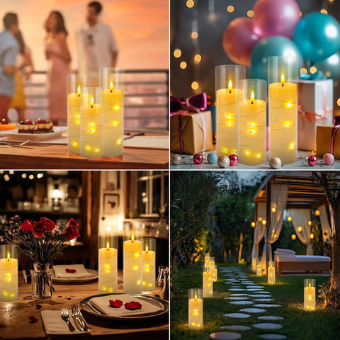 YOROXRG 2AA powered candles for versatile placement without outlets