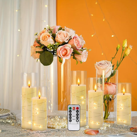 YOROXRG battery-operated LED candles in acrylic shell offer safe flame-free decor