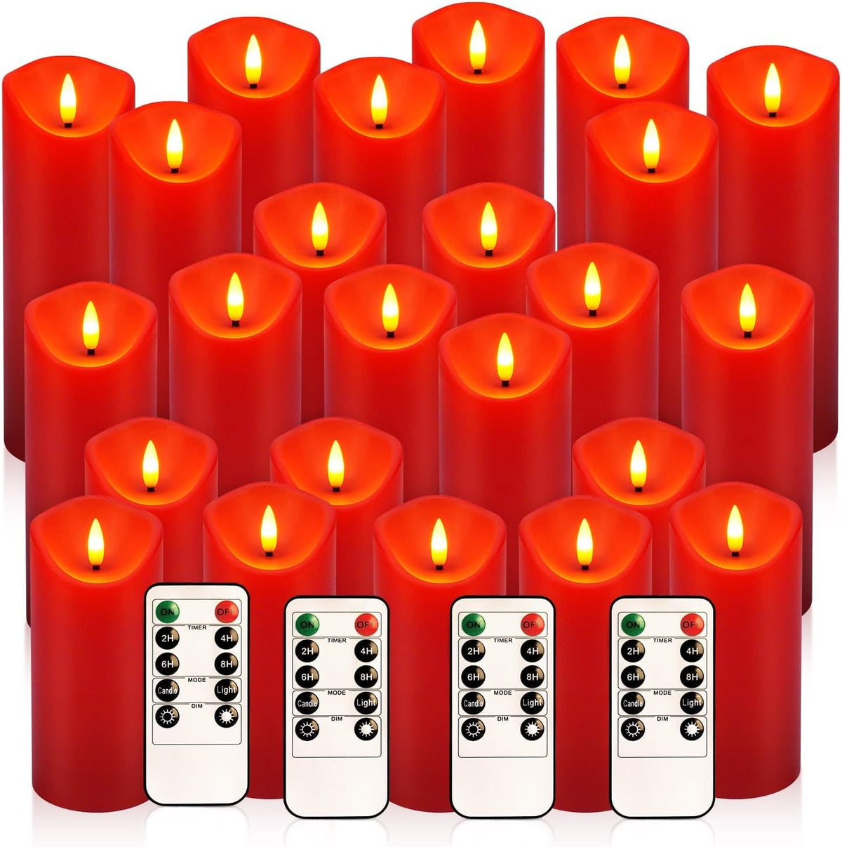 YOROXRG flameless candle, 2.2-inch diameter, 5-inch height, soft ambience for dinners