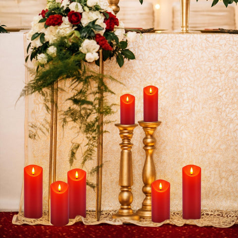 YOROXRG flameless candle, 2.2-inch diameter, 6-inch height, ideal for mantels