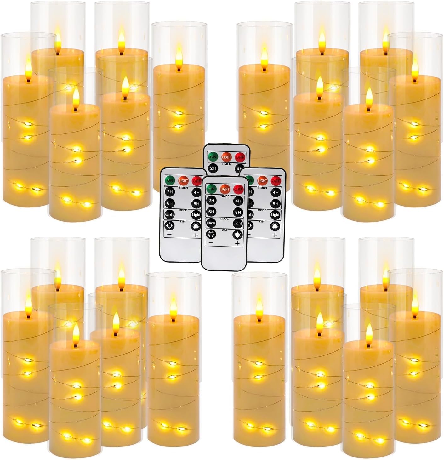 YOROXRG ivory warm LED candles ideal for versatile displays