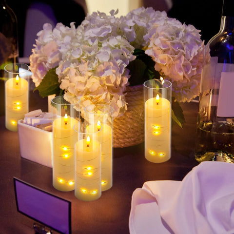 YOROXRG pillar candles 5 6 7 inch heights ideal for centerpieces