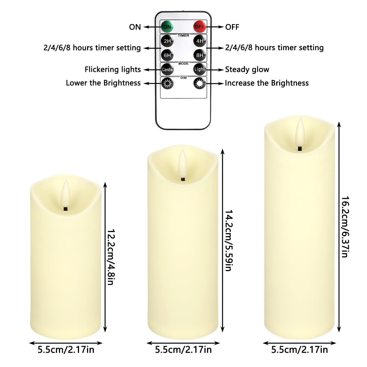 YOROXRG three heights (5, 6, 7 inches) for varied displays