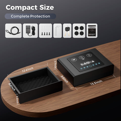 Yoqimi smooth-glide drawer opens quietly for discreet access.