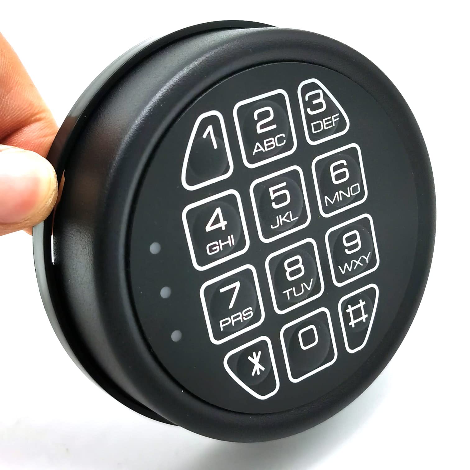 YOSEC black matte keypad with 95mm diameter fits many safes.