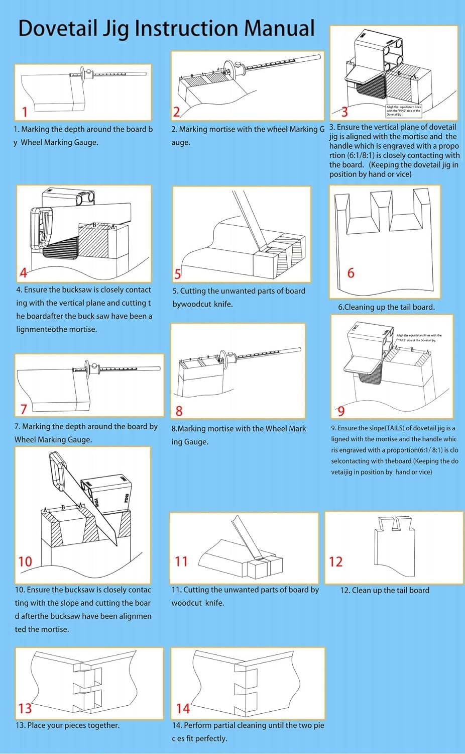YOSELIN setup supports mortise and tenon layout for versatile joints.