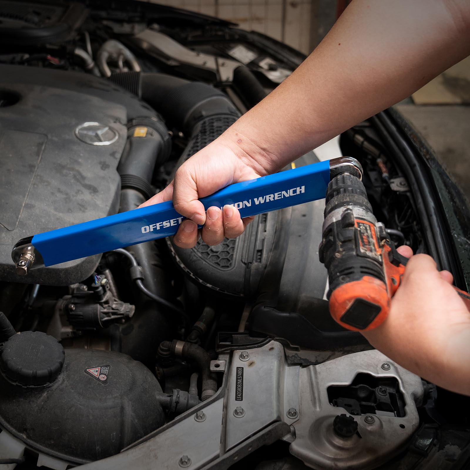 YoShin blue powder-coated finish indicates durable protection.