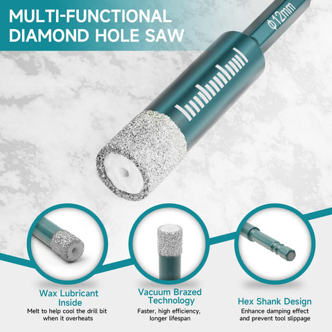 YOSIGHT carbide hex shank drill bits pre lubricated for easy use