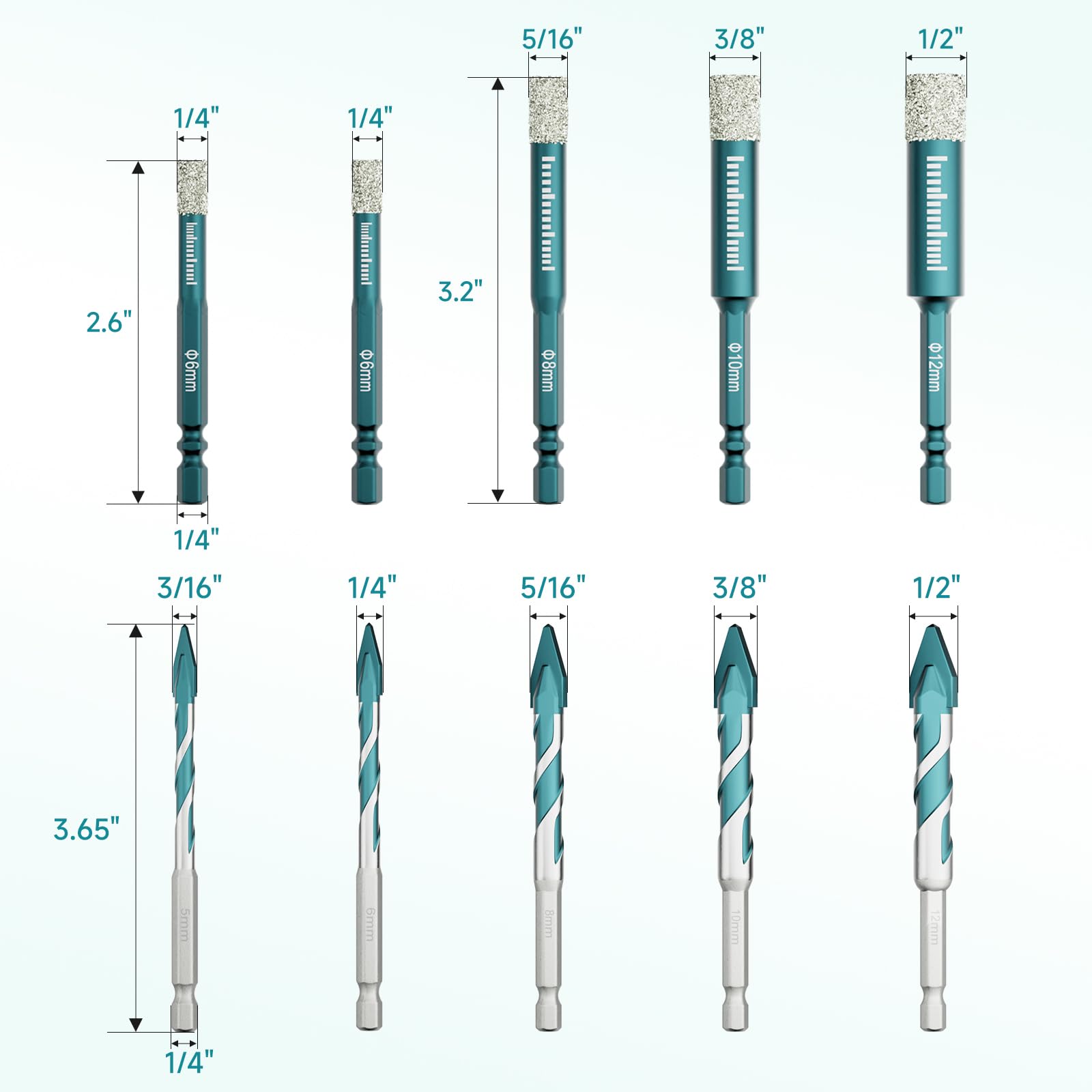 YOSIGHT diamond coated bits designed for hard materials