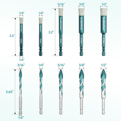 YOSIGHT diamond coated bits designed for hard materials