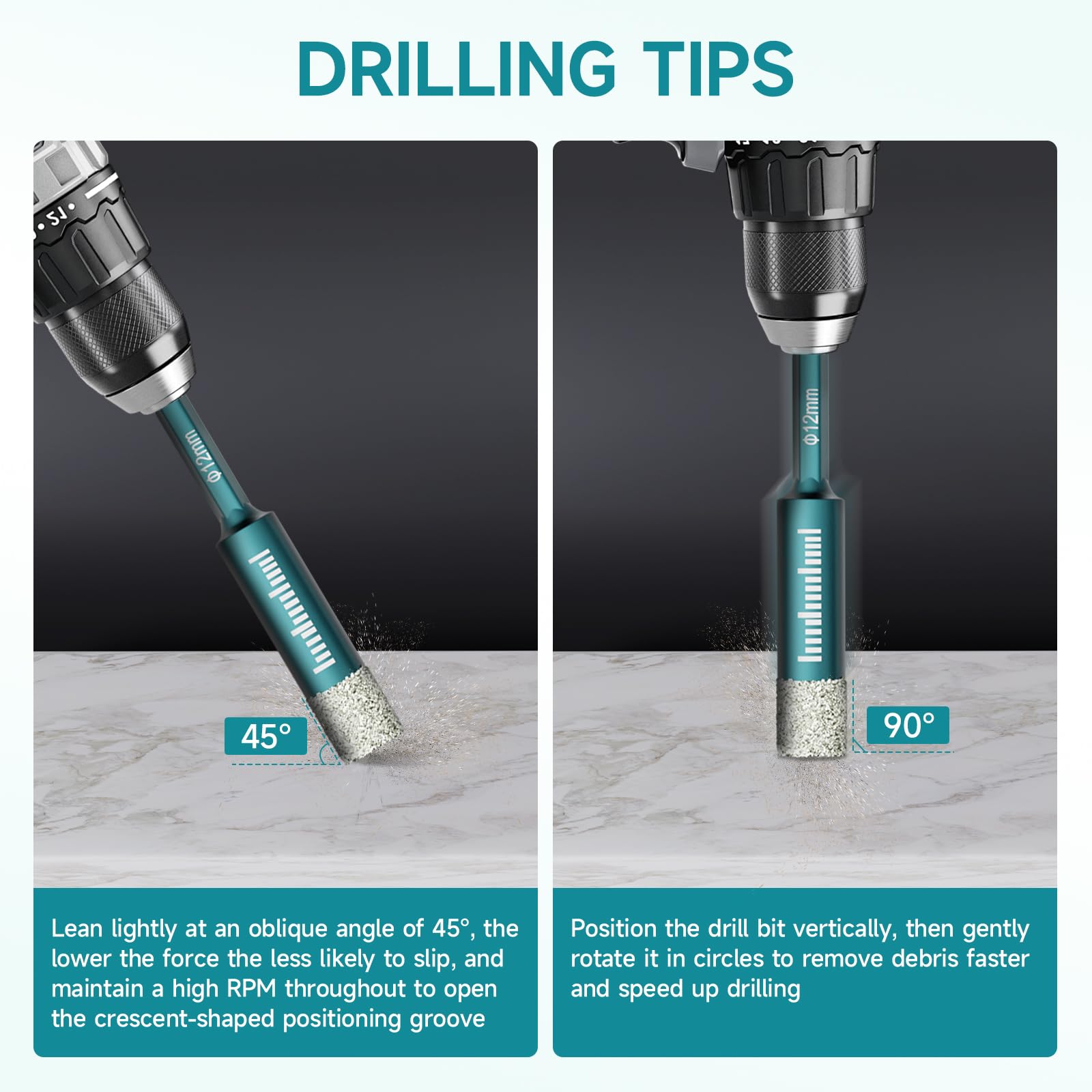 YOSIGHT diamond hole saw tip with cooling wax