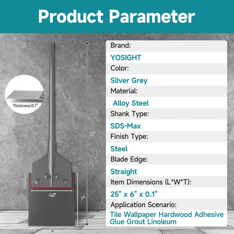YOSIGHT straight blade edge supports clean cuts during adhesive removal.