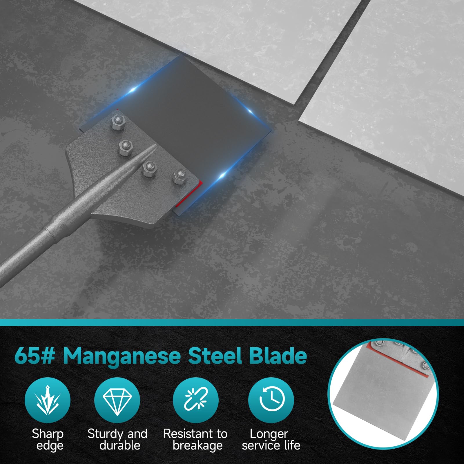 YOSIGHT wide blade scraper enables rapid wallpaper and adhesive removal.