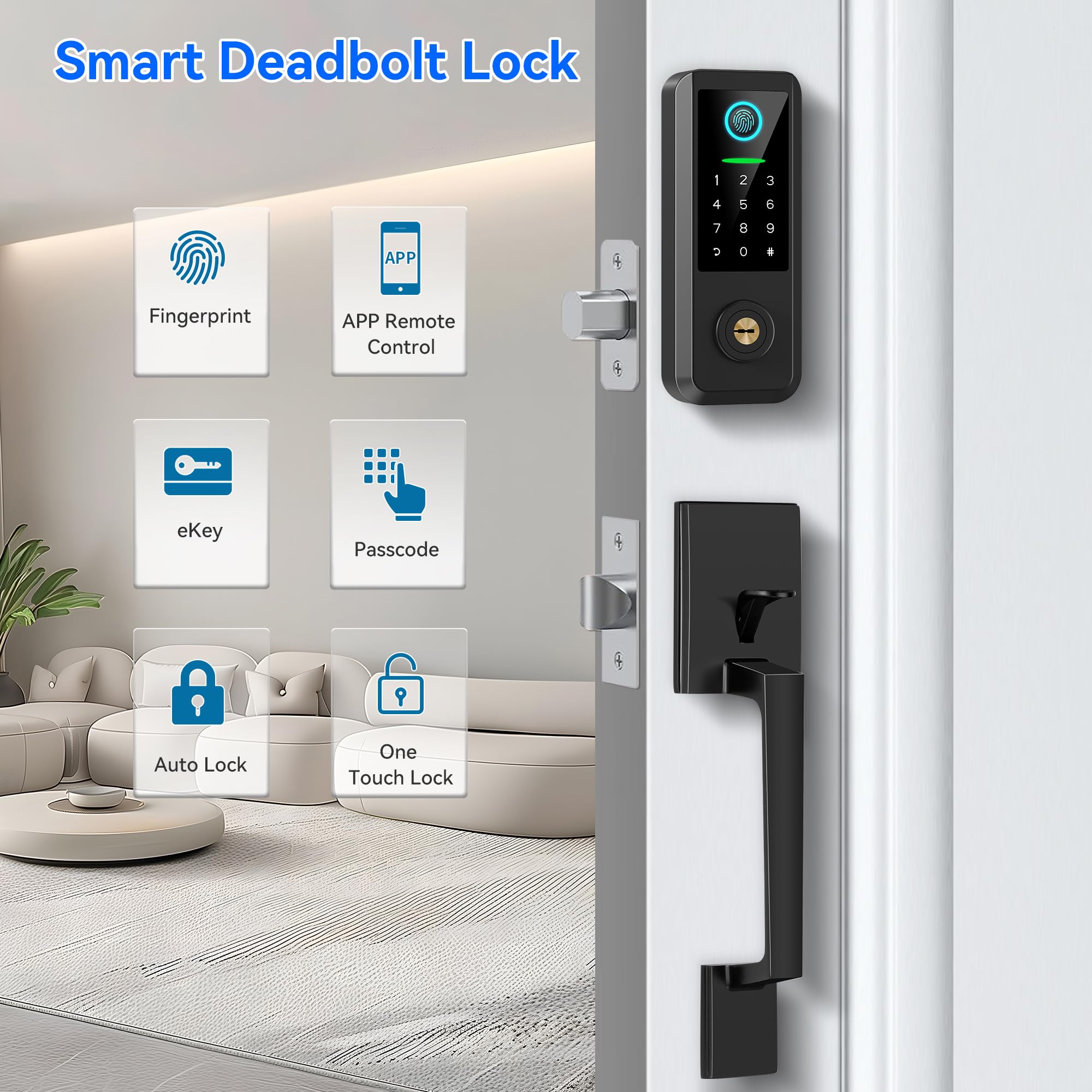YOSIMIKA 3D fingerprint sensor close-up for fast unlocking.