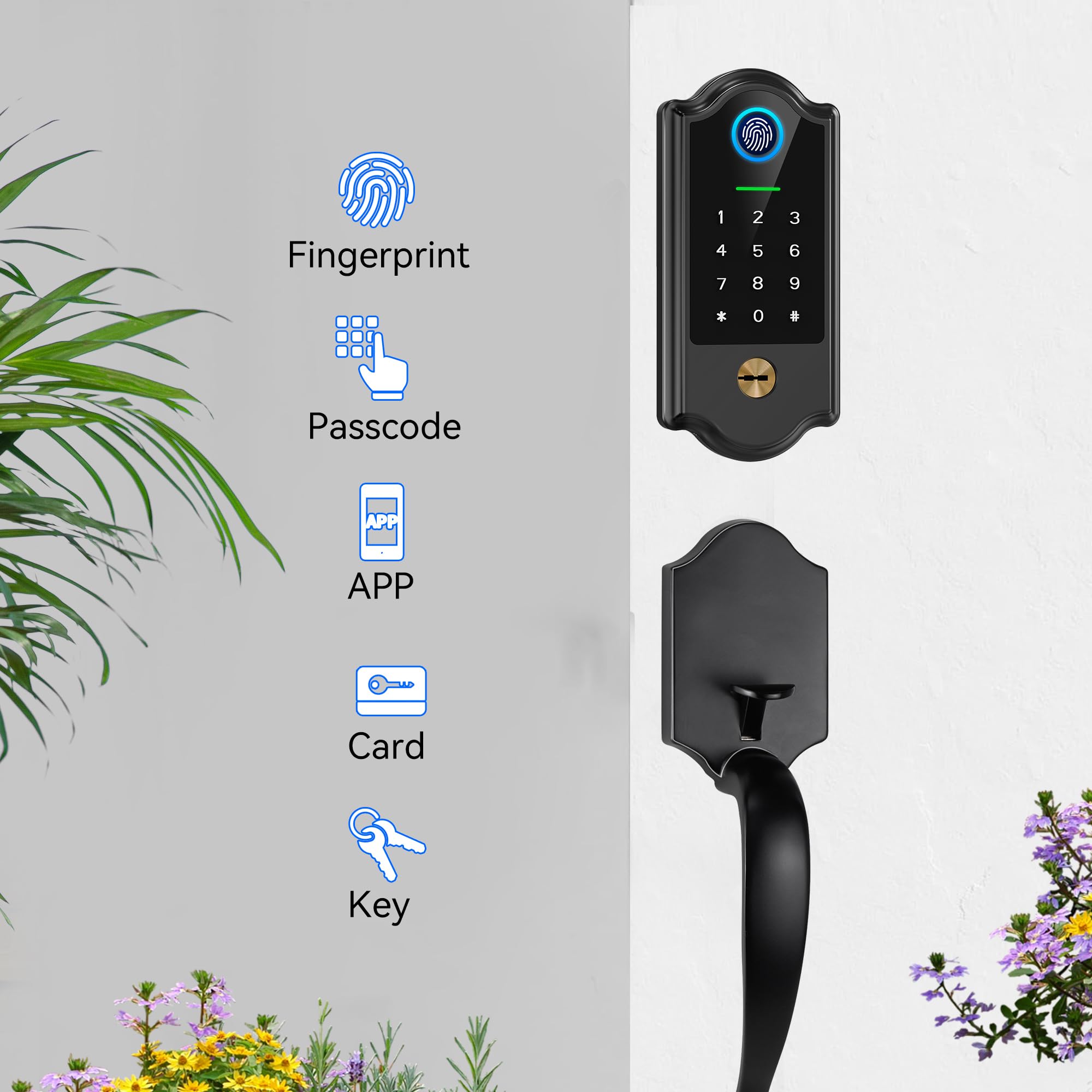 YOSIMIKA app control front door lock lets you manage access remotely and securely.