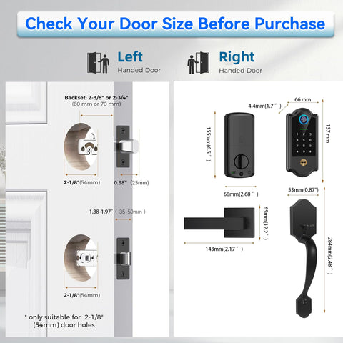 YOSIMIKA easy install digital door lock fits standard hardware for quick upgrades.