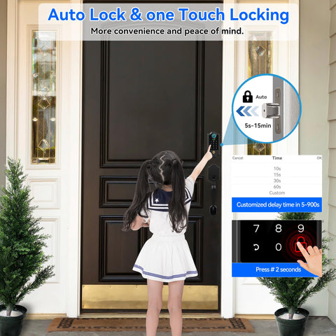 YOSIMIKA one-touch lock with handle set speeds daily locking and convenience.