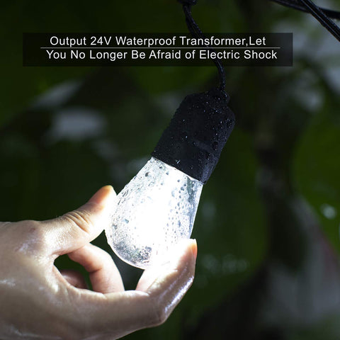 YOSION 20 hanging sockets enabling flexible patio gazebo lighting layouts