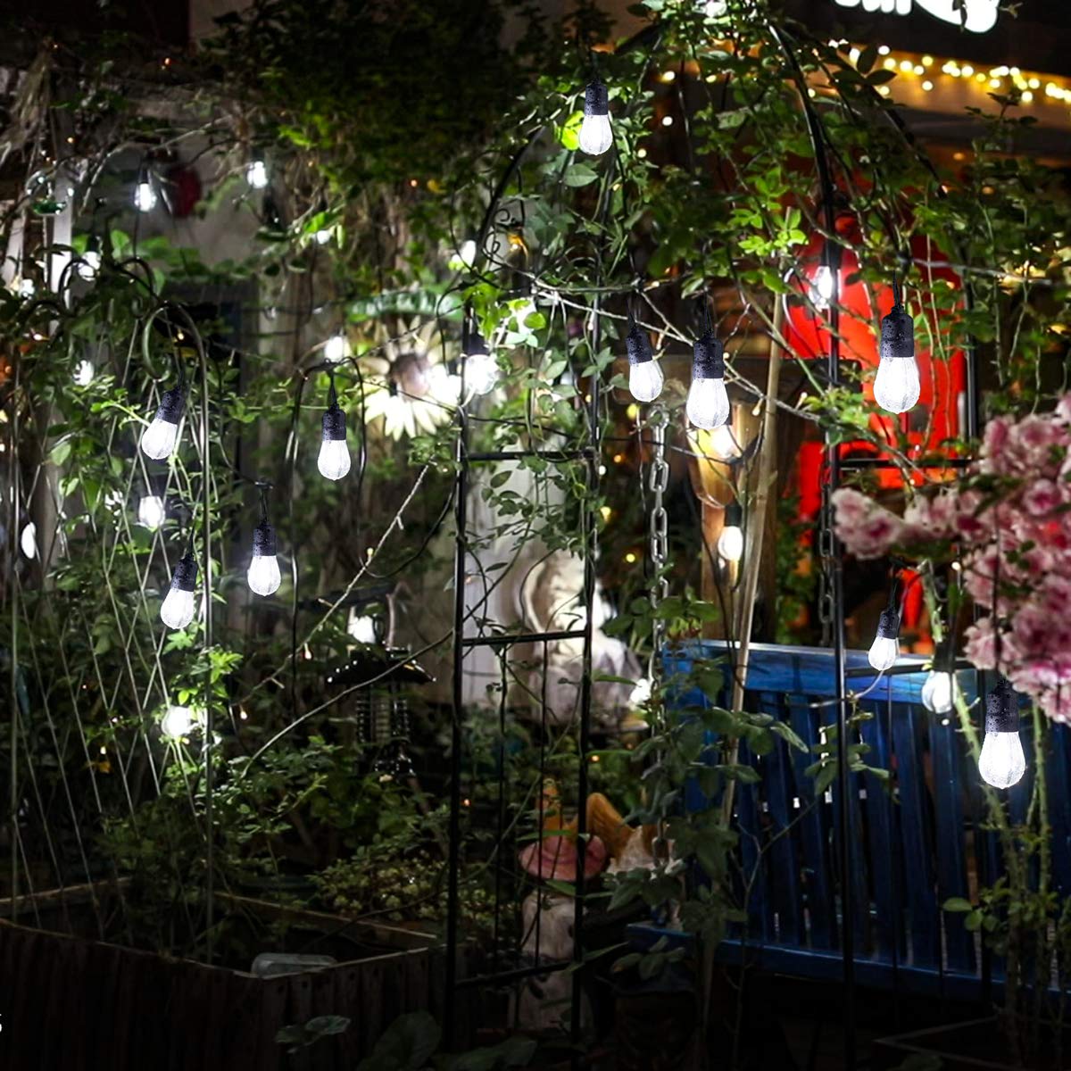YOSION backyard garden patio lighting creating evening ambience