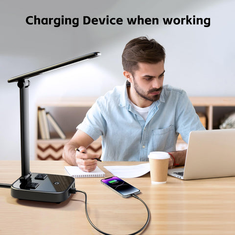 Yostyle lamp features a tactile dimmer for precise brightness control during reading.