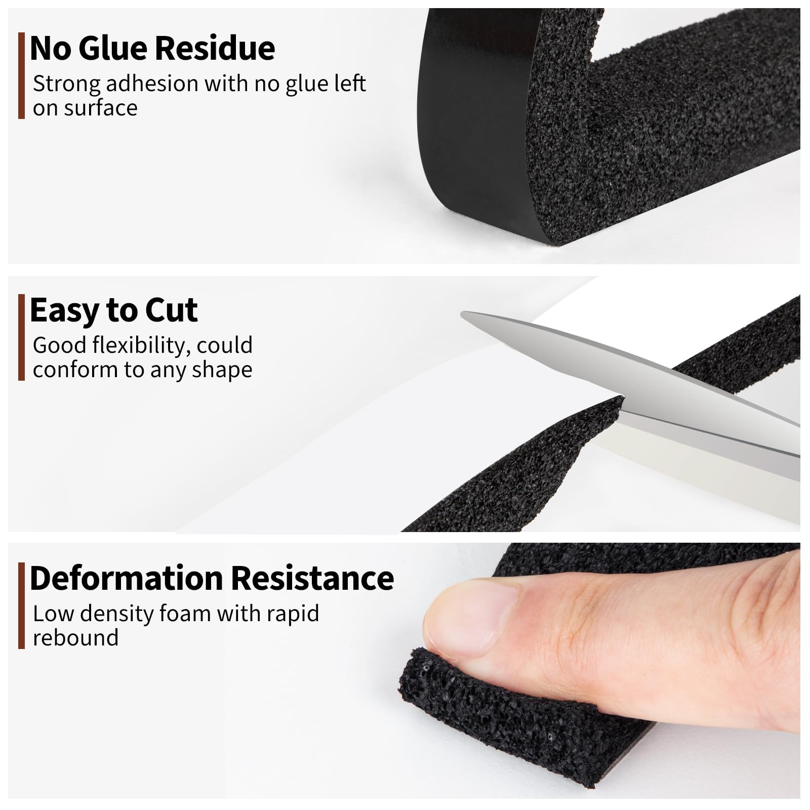 Yotache adhesive-backed weatherstrip with waterproof backing
