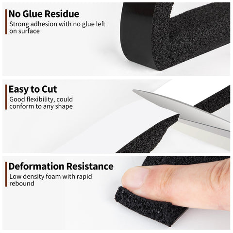 Yotache adhesive-backed weatherstrip with waterproof backing