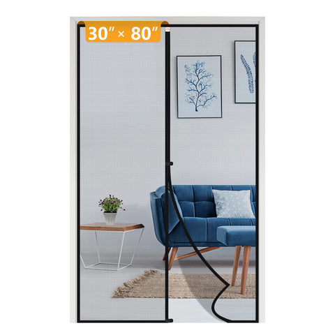 Yotache fiberglass magnetic screen door main view showing sturdy fit for air flow