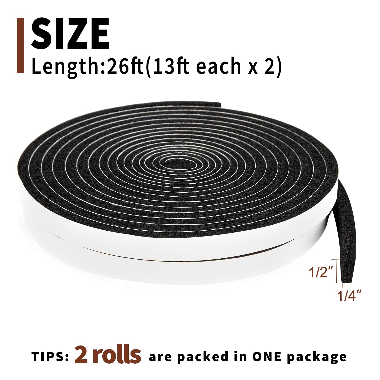 Yotache adhesive backed foam tape ready to seal surfaces
