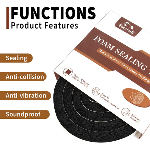 Yotache high resilience foam tape maintains seal after compression