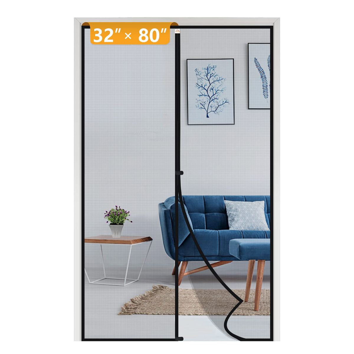 Yotache magnetic screen door with 34x81 mesh for easy entry and airflow.