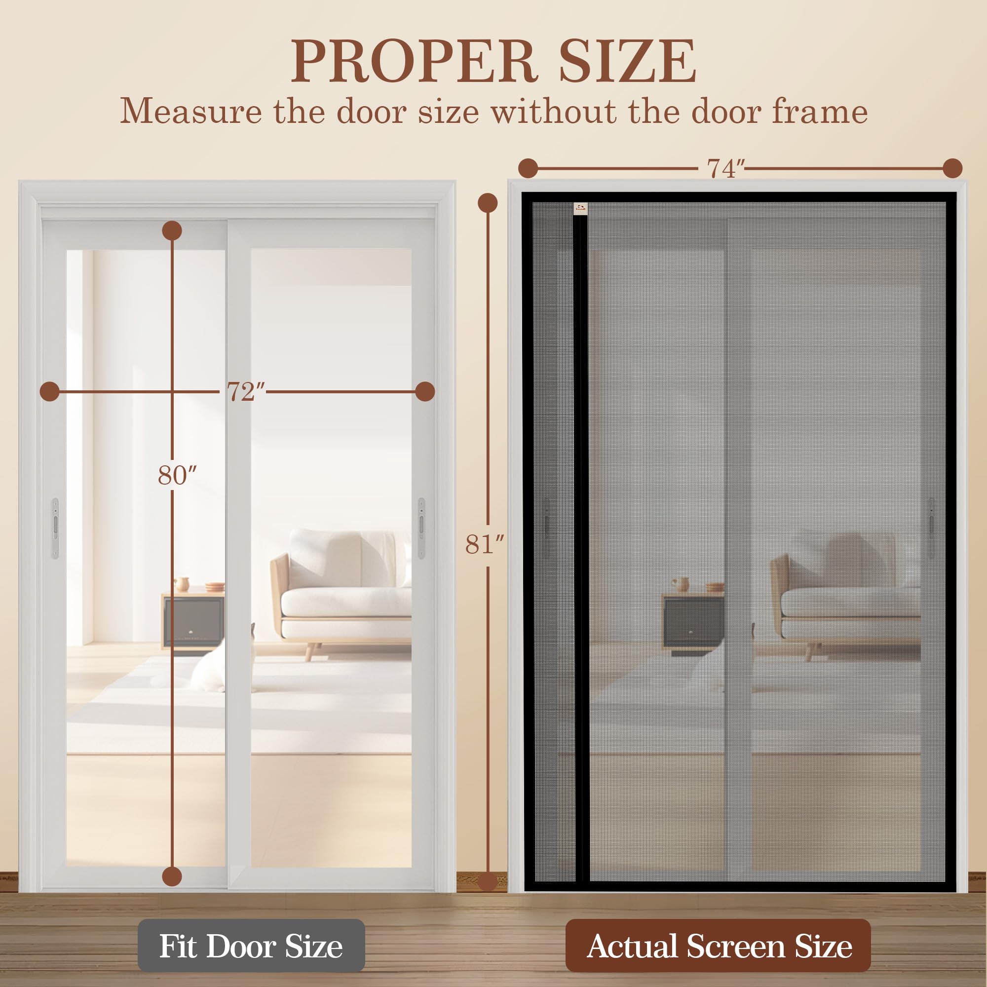 Yotache magnetic screen door install kit with magnets and hook-loop for quick setup.